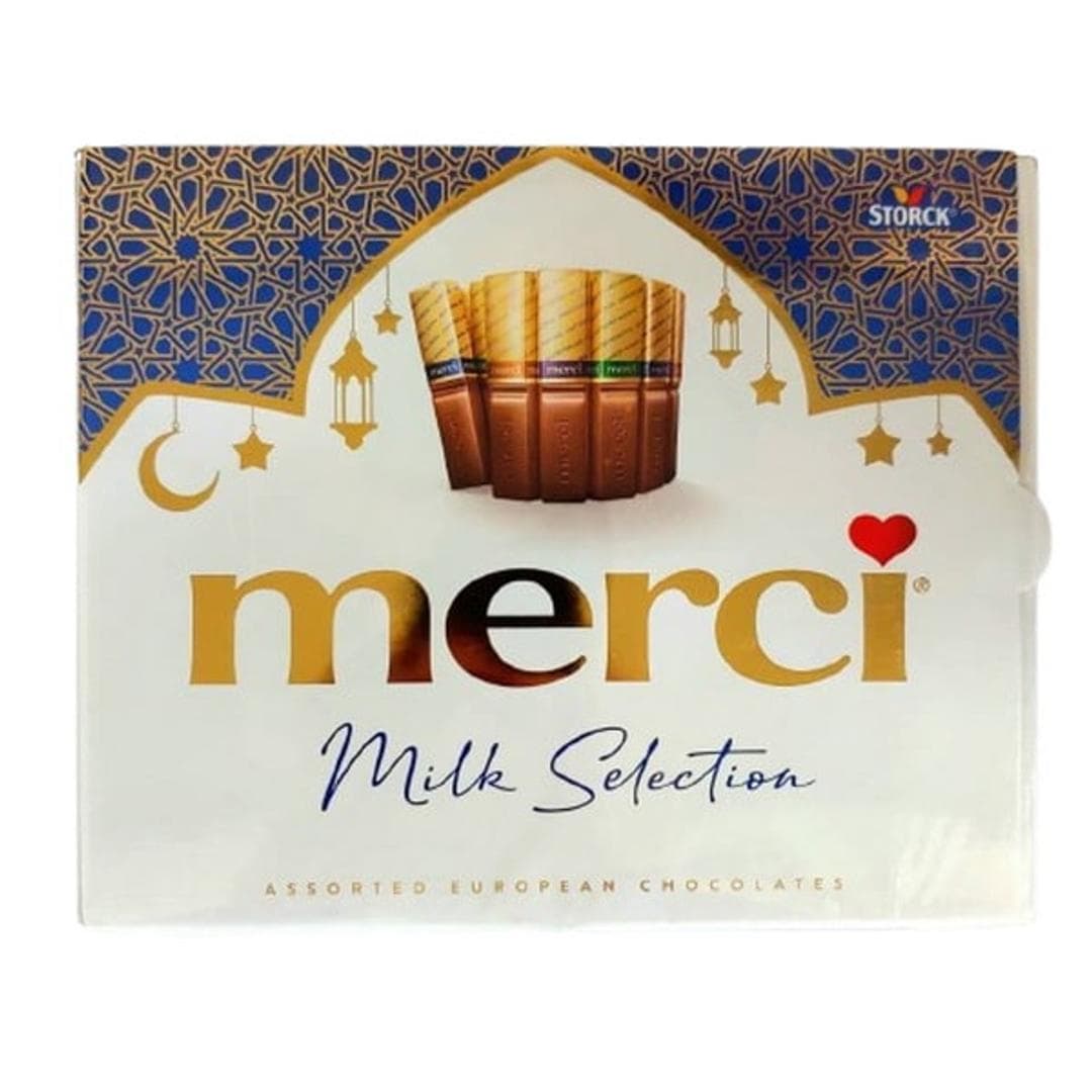 شکلات شیری کادویی مرسی 250 گرم - Merci milk Selection